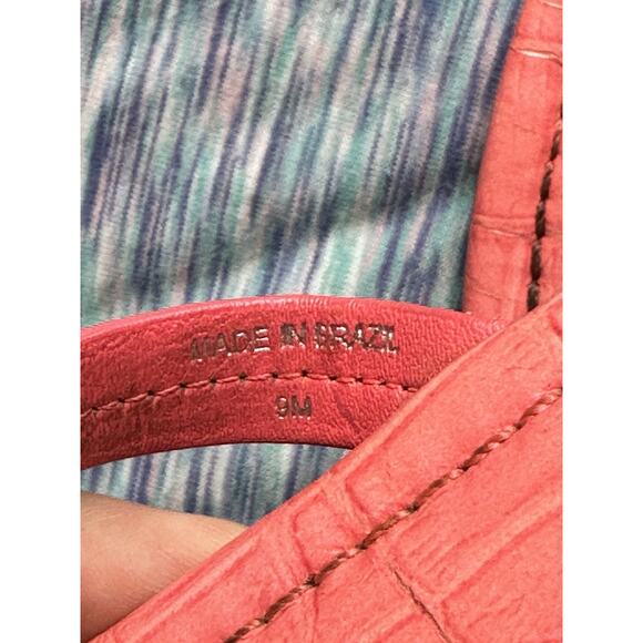 Tory Burch Miller Sandals size 9 Leather Coral - Picture 3 of 5